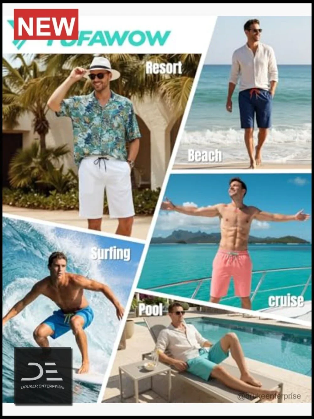 9 Inch Swim Trunks with Mesh Lining Quick Dry Breathable Pockets for Summer